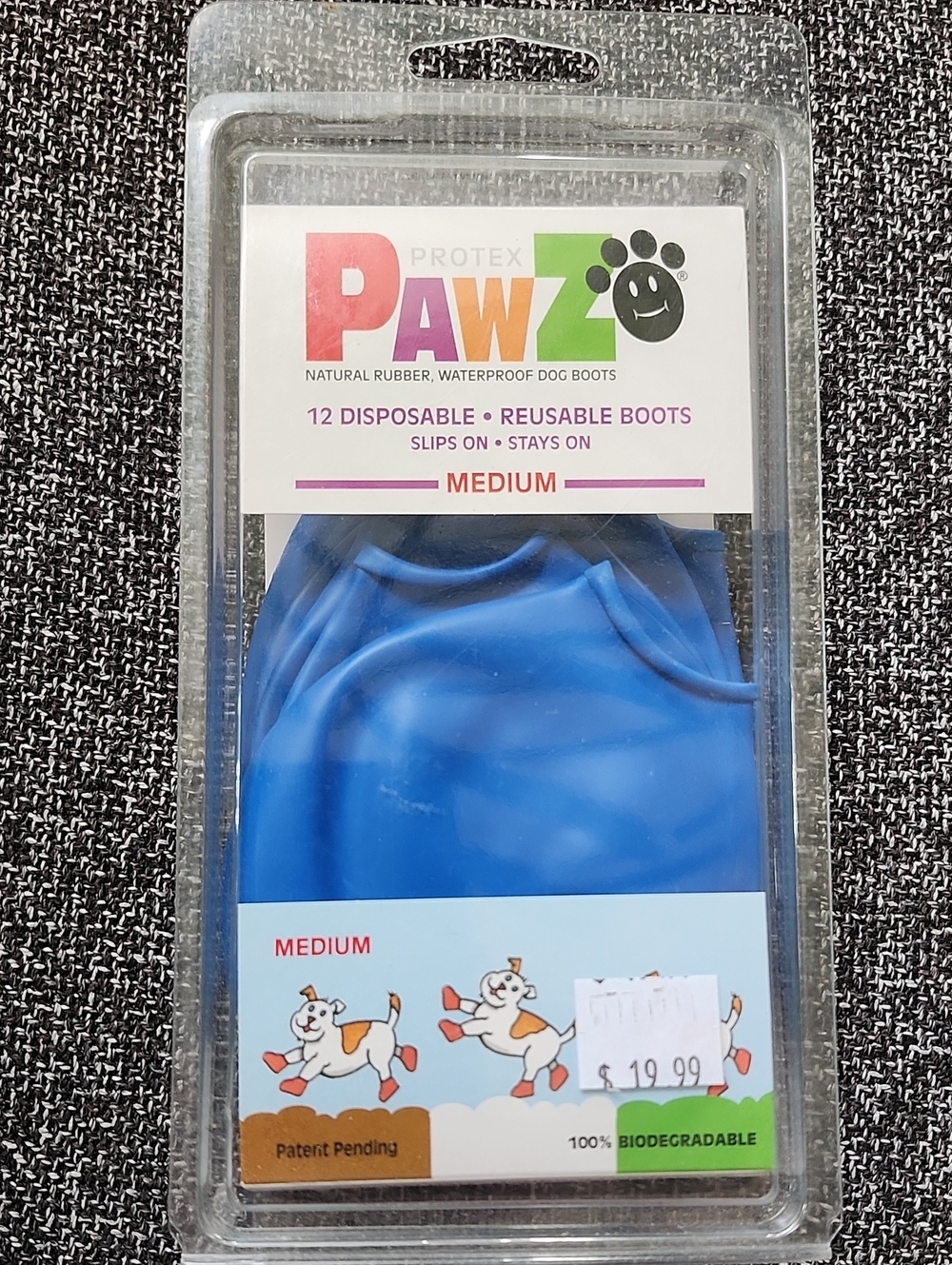 PAWZ Blue Waterproof Dog Boots - Medium
